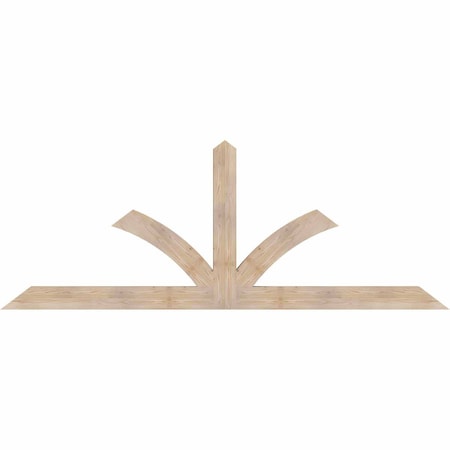 Ekena Millwork Richland Smooth Timber Gable Bracket, Douglas Fir, 108"W x 40"H x 3 1/2"D x 5 1/2"F, 9/12 Pitch GBW108X40X0406RIC00SDF